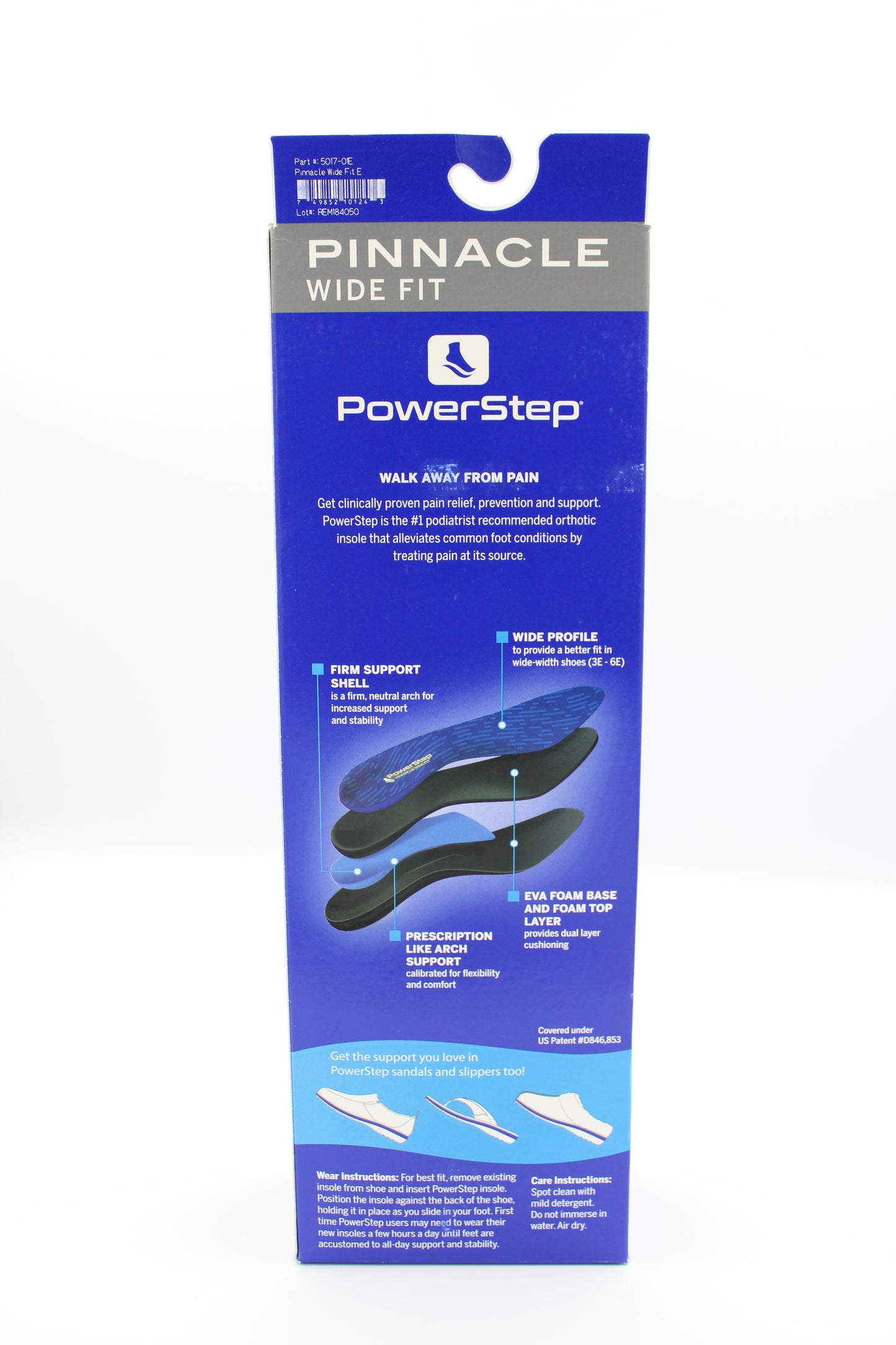 Powerstep Pinnacle WIDE fit full Length Insoles for Dress, Casual, or Athletic shoes, Men's and Women's